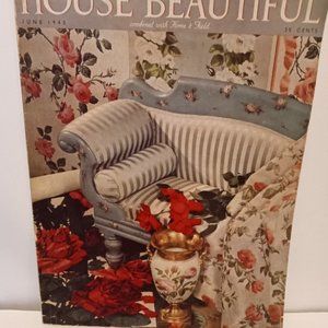 Two vintage House Beautiful Magazines, 1937 & 1940
